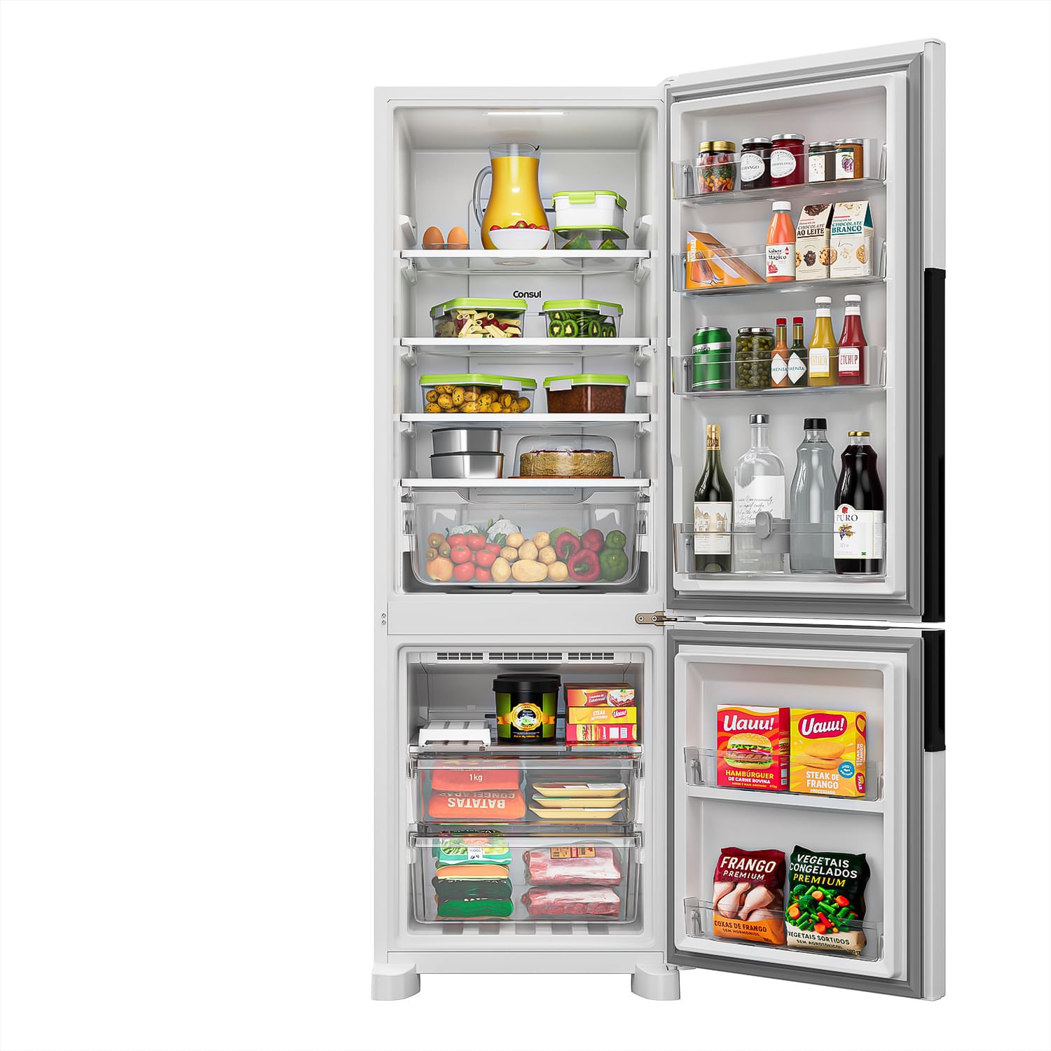 Geladeira Frost Free Duplex 399 Litros Consul com Freezer Embaixo