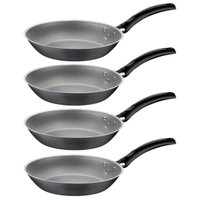 Jogo 4 Frigideiras Alumínio Starflon Max Antiaderentes Chumbo 30cm Tramontina Turim Cozinha Mesa Posta Fritar
