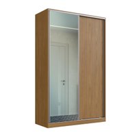 Guarda Roupa Solteiro Freijó Natural 1 Espelho 2 Portas 3 Gavetas 147x59,8x235cm RC 2004 Emovell