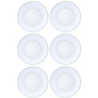 Conjunto 6 Pratos Rasos de Jantar em Porcelana Decorada 25cm Tramontina Lineare Cozinha Mesa Posta