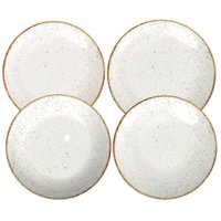 Aparelho de Jantar 24 Peças Tramontina Marrom Rustico em Porcelana Decorada Mesa Posta Elegante