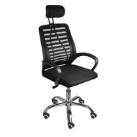 Cadeira de Escritório Giratória Viena Preto Encosto Tela Mesh Or Design