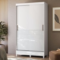 Guarda-Roupa Solteiro Lux 2 Portas 2 Gavetas Branco - Pnr Móveis