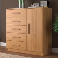 Cômoda New Monaco 1 Porta 5 Gavetas Cinamomo - Evidencia Móveis