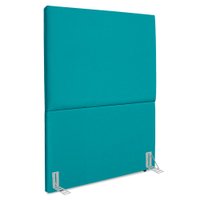 Cabeceira Solteiro 90 cm Com Frame Luna Suede Azul Turquesa Artte
