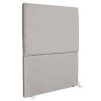 Cabeceira Solteiro 90 cm Com Frame Luna Suede Cinza Claro Artte