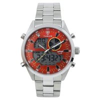 Relógio Masculino Tuguir AnaDigi Infinity GCS-1265 - Prata e Vermelho