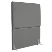 Cabeceira Solteiro 100 cm Com Frame Luna Suede Cinza Artte