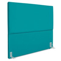Cabeceira Casal 140 cm Com Frame Luna Suede Azul Turquesa Artte