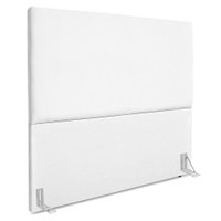 Cabeceira Casal 140 cm Com Frame Luna Suede Branco Artte