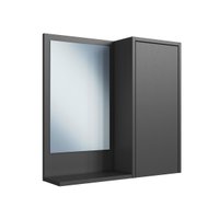 Armário Espelheira de Banheiro 60 Bologna com 1 Porta Grafite
