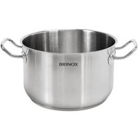 Panela Brinox Profissional Caçarola Sem Tampa Aço Inox 32cm Cozinha Industrial Restaurante 12,2L