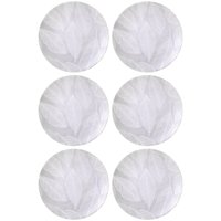 Jogo 6 Pratos Rasos Tramontina Arbo Porcelana Decorada 25cm Mesa Posta Jantar Almoço