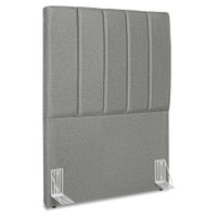 Cabeceira Solteiro 100 cm Com Frame Dalia Linho Cinza Escuro Artte