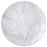 Prato Raso Tramontina Arbo em Porcelana Branca Decorada 25cm Cozinha Mesa Posta Jantar Almoço