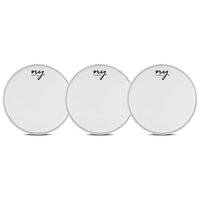 Kit 3 Peles Porosas para Bateria 8" Branca New York