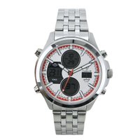 Relógio Masculino Tuguir AnaDigi Infinity GCS-1273 - Prata, Branco e Vermelho