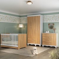 Quarto de Bebê Completo com Berço Americano 3 em 1 Dengo Multimóveis MP4592