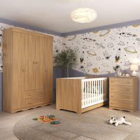 Quarto de Bebê Completo com Berço Americano 3 em 1 Realeza Multimóveis MP4587