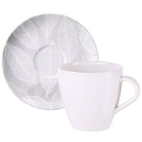 Jogo 12 Xícaras e Pires Chá Café 200ml Porcelana Tramontina Arbo Cozinha Servir Mesa Posta