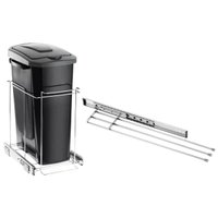 Kit Suporte Pano de Prato Triplo e Lixeira 15L Aramados Deslizantes Móveis Cozinha Planejada