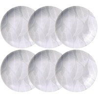 Jogo 6 Pratos Fundos em Porcelana 21cm Arbo Tramontina 680ml Servir Sopa Caldos Massas
