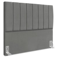 Cabeceira Casal 140 cm Com Frame Dalia Suede Cinza Artte