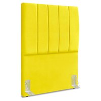 Cabeceira Solteiro 100 cm Com Frame Dalia Suede Amarelo Artte