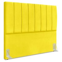 Cabeceira Casal 140 cm Com Frame Dalia Suede Amarelo Artte