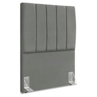 Cabeceira Solteiro 100 cm Com Frame Dalia Suede Cinza Artte