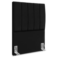 Cabeceira Solteiro 100 cm Com Frame Dalia Suede Preto Artte