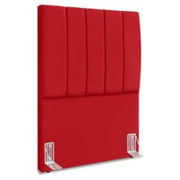 Cabeceira Solteiro 90 cm Com Frame Dalia Suede Vermelho Artte