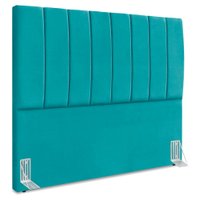 Cabeceira Casal 140 cm Com Frame Dalia Suede Azul Turquesa Artte