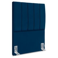 Cabeceira Solteiro 90 cm Com Frame Dalia Suede Azul Marinho Artte