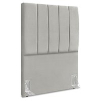 Cabeceira Solteiro 100 cm Com Frame Dalia Suede Cinza Claro Artte