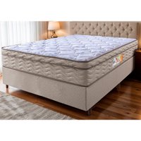 Cama Box King Colchão OrtoMove + Box Desmontável 193x203x65 One Face Espuma D33 Dourado