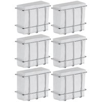 Kit 6 Porta Guardanapos Aramado Cromado Pequeno Buffet Mesa Café Restaurante Utimil