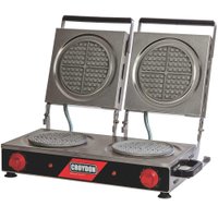 Máquina de Waffle Elétrica Croydon Redonda Dupla MWRD