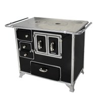 Fogão a Lenha Venâncio Nº2 Gabinete Preto Sem Tampa Lado Direito 2GDPRPT