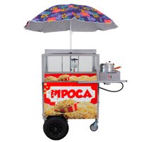 Carrinho de Pipoca Doce e Salgada R2 com Pipoqueira e Lampião R0095