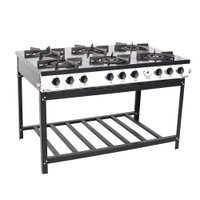 Fogão Profissional Venâncio 6 Bocas Linha Bravo Branco BR6BBR