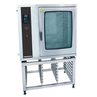 Forno Combinado Don Bidone com Cavalete 20 GN a Gás GLP 220V Venâncio FCDB20G-CFC20