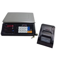 Balança Computadora Ramuza 35kg/5g Bivolt Led Touch Impressora Térmica - Preto