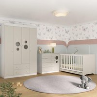 Quarto de Bebê Completo com Berço Americano 3 em 1 Pirulito Multimóveis MP4613