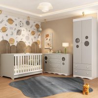 Quarto de Bebê Completo com Berço Americano 3 em 1 Sonho Multimóveis MP4627