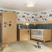Quarto de Bebê Completo Berço Americano 3 em 1 Colchão Pirulito Multimóveis MP4637