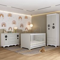 Quarto de Bebê Completo com Berço Americano 3 em 1 Suspiro Multimóveis MP4628