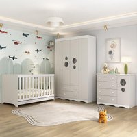 Quarto de Bebê Completo com Berço Americano 3 em 1 Sonho Multimóveis MP4615