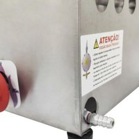Kit Lanchonete Fogão Portátil 2 Bocas + Chapa 60cm com Prensa e Fritadeira 2 Cubas 5 Litros Alcamar