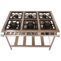 Fogão 6 Bocas 3 Duplas Inox Stand Metal Brey Baixa Pressão 106-3D - I Gás Natural